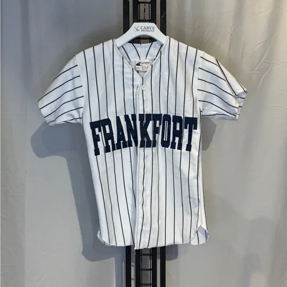 Frankfort Kids' Striped Jersey - White and Navy - Picture 1 of 4